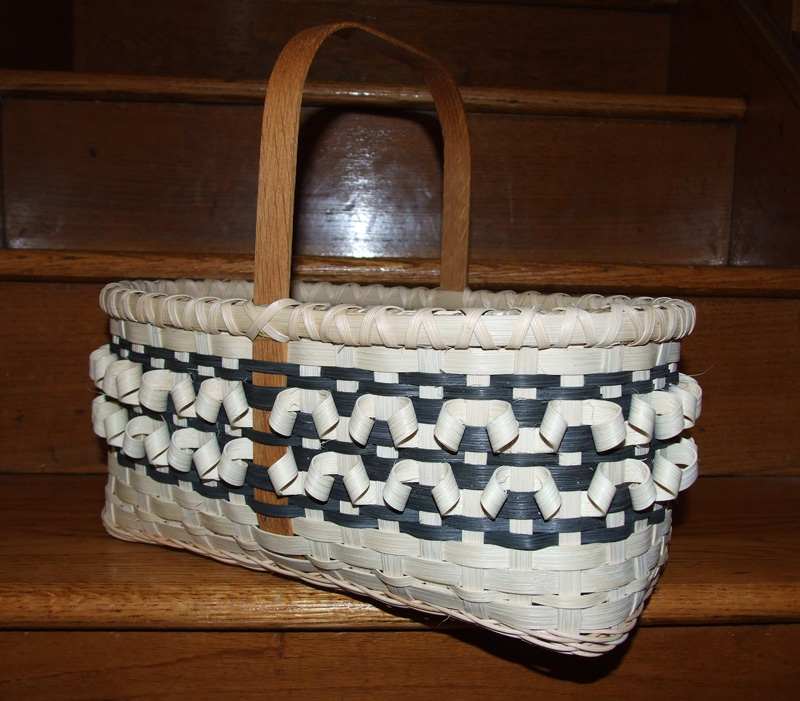Large market basket with decorative curls