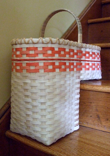 Step basket with oak handle