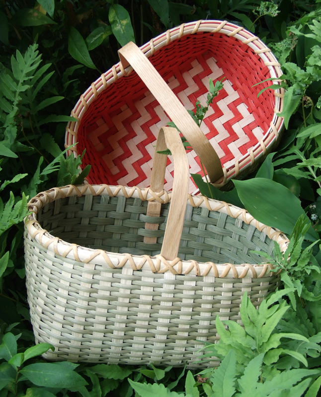 Double sided market baskets with twill base