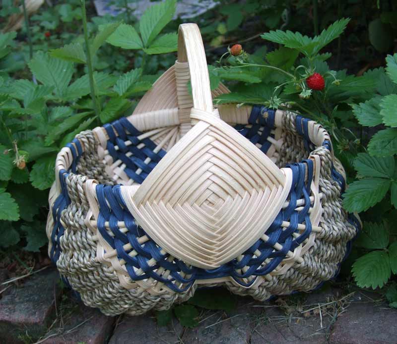 Rib basket (egg basket) in blue